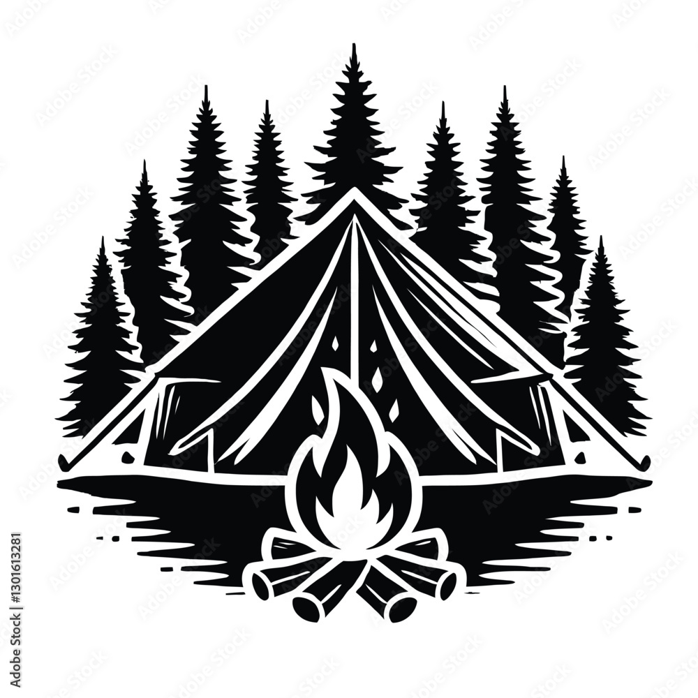 Obraz premium Forest Campsite