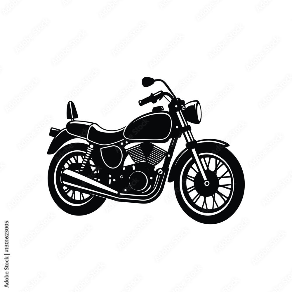 Obraz premium motorcycle isolated silhouette on white background