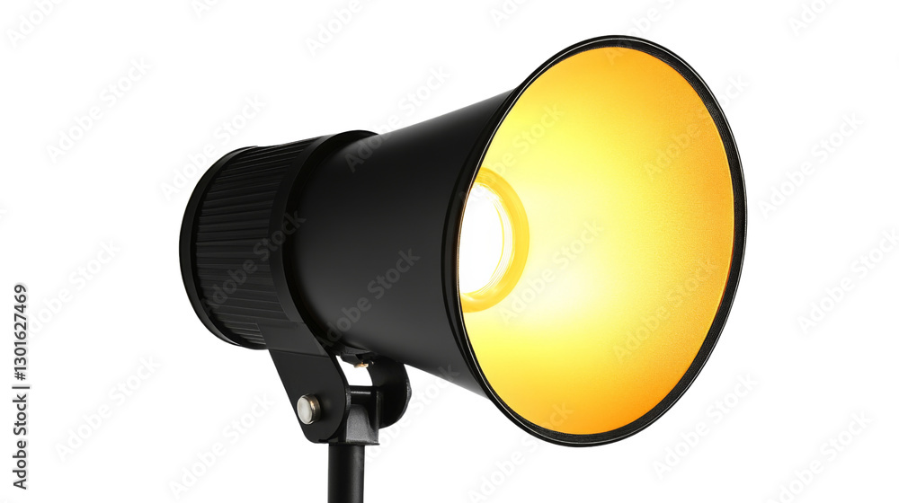 Bright yellow studio light shining with transparent background Bright yellow studio light shining with transparent background