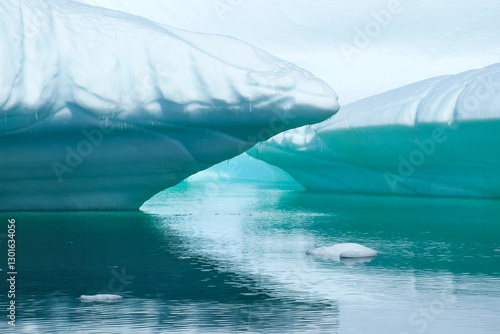 Billede på lærred Antarctic icebergs in the waters of the ocean