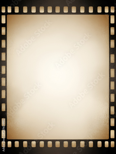 Aged retro film frame texture. Faded sepia grain movie background. Vintage photo filter template with light leak, grain, scratches, noise, dust, speckles. Vector nostalgic cinematic photography effect