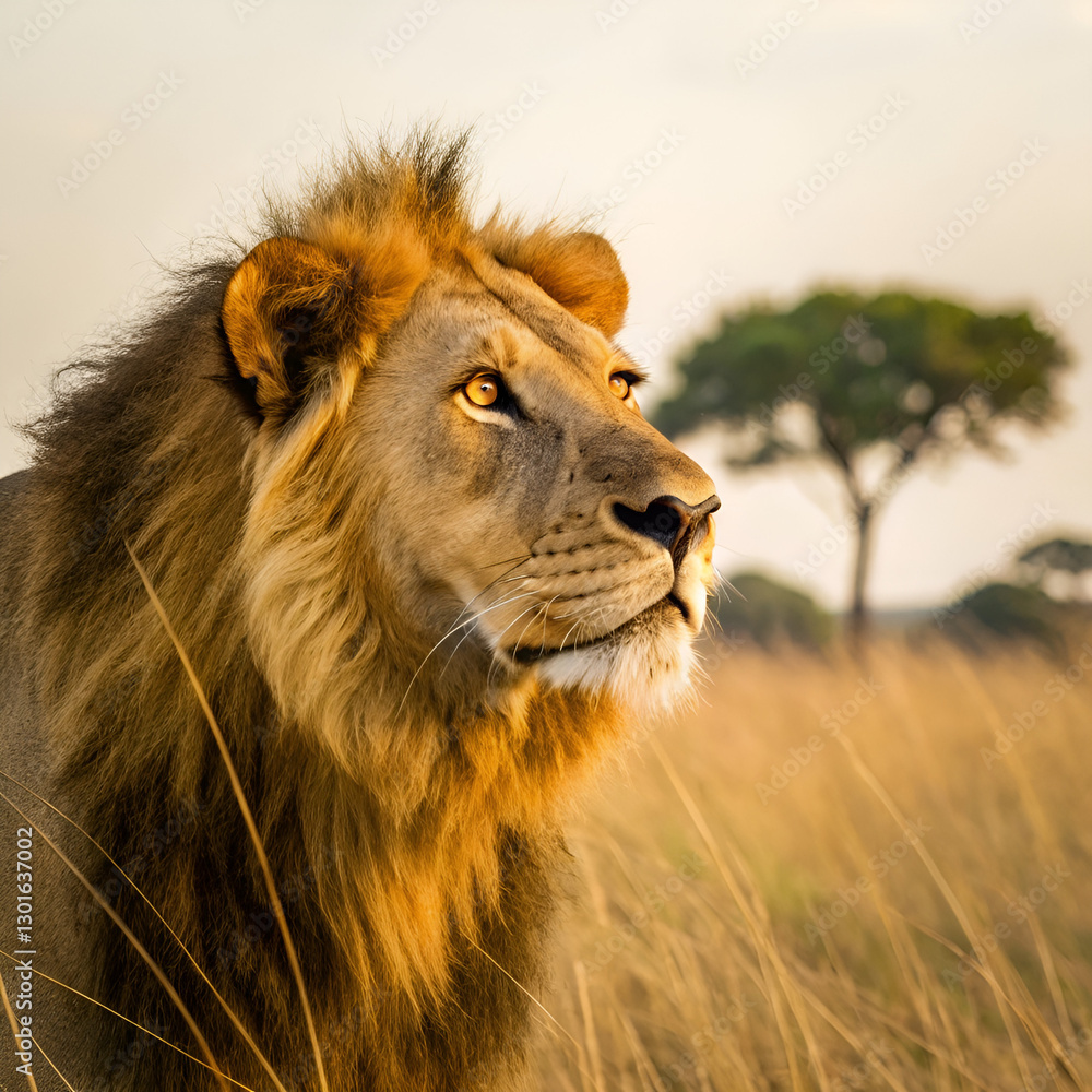 portrait of a male lion portrait of a male lion
