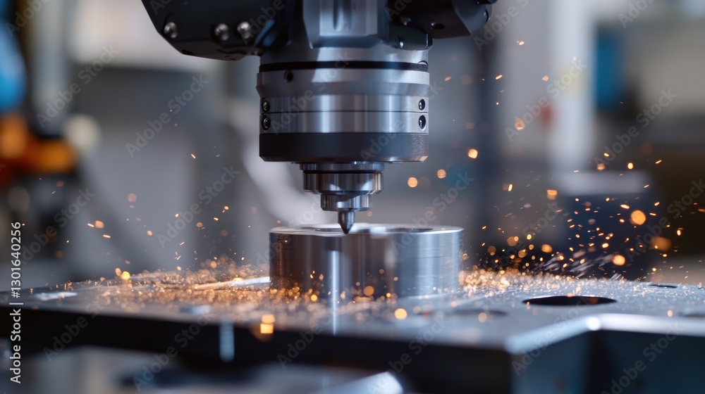 Precision Machining Process with Sparks in Industry Workshop Precision Machining Process with Sparks in Industry Workshop