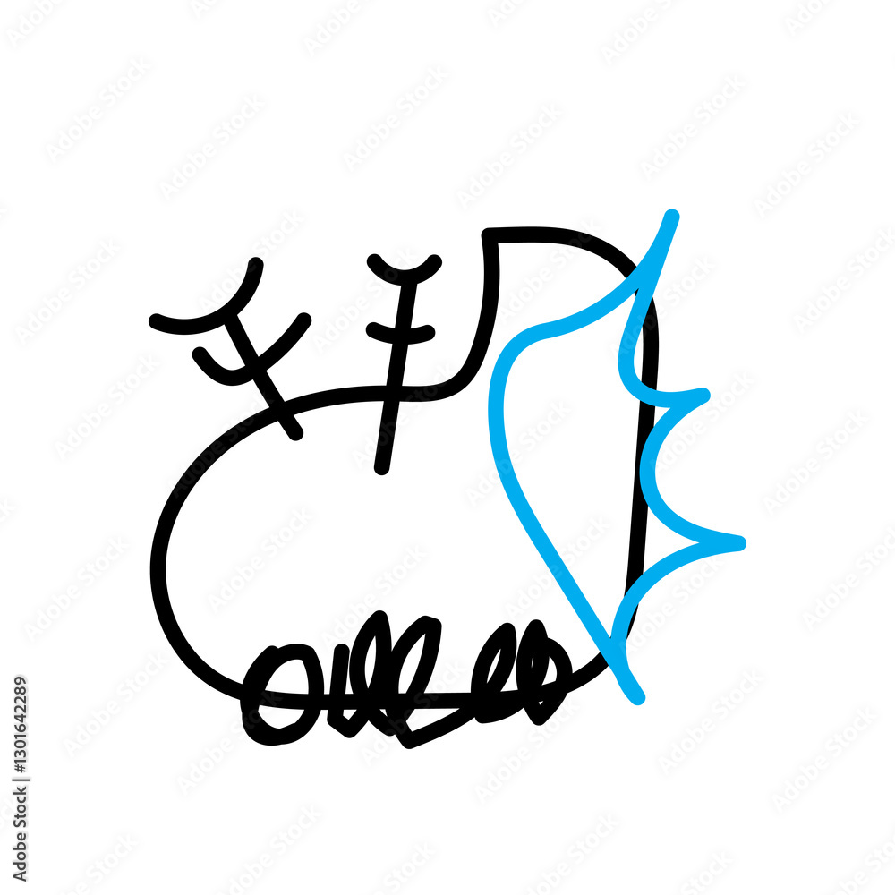 Obraz premium Vector Doodle Illustrations in various abstract shapes