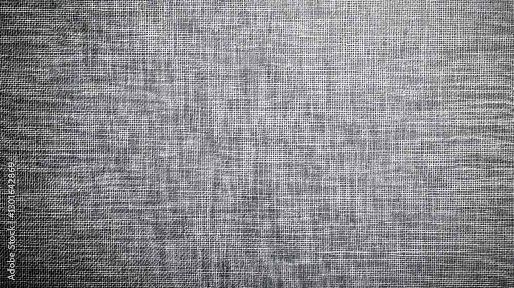 Fototapeta premium Gray linen fabric texture with woven pattern and natural textile details