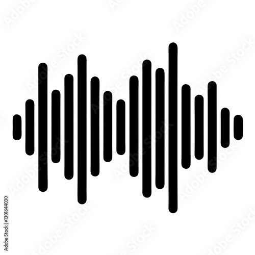 a minimalist graphic representation of a sound wave, perfect for audio-related design projects vector illustration