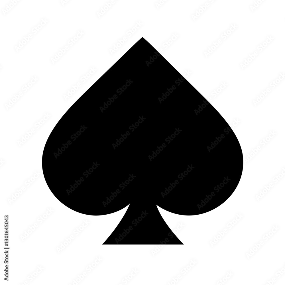 a black spade symbol vector icon illustration a black spade symbol vector icon illustration