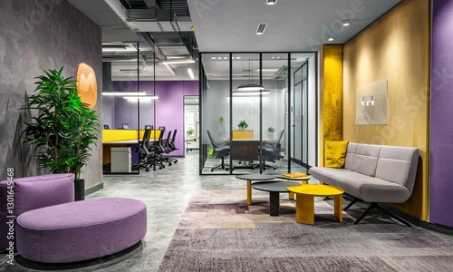Modern Office Lounge and Meeting Space