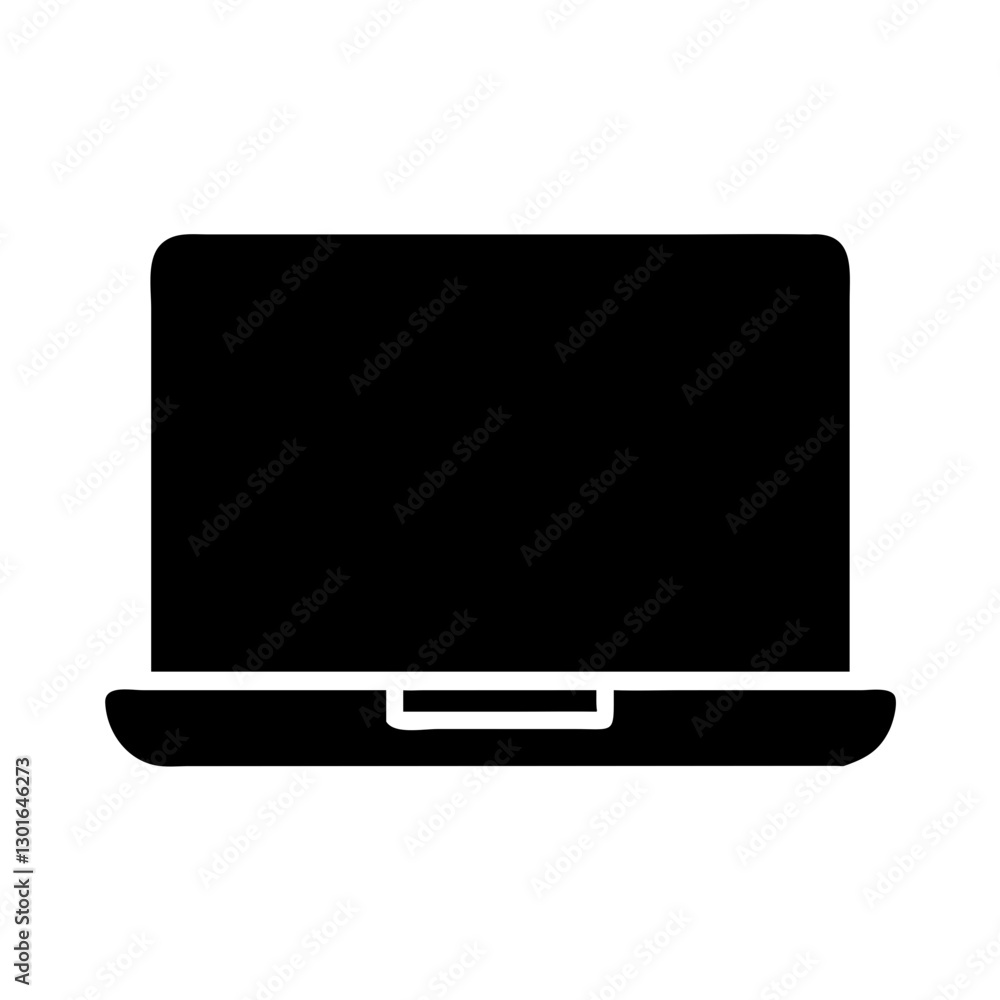 a minimalistic icon of a laptop computer, perfect for representing technology, work or connectivity vector illustration a minimalistic icon of a laptop computer, perfect for representing technology, work or connectivity vector illustration
