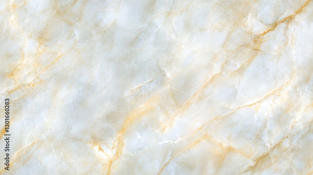 Fototapeta premium A smooth, elegant marble texture featuring soft whites and delicate golden veins, suitable for backgrounds, interior design projects, or luxury branding applications