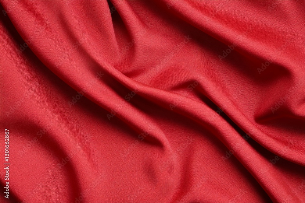 Red Fabric Drape Closeup Red Fabric Drape Closeup