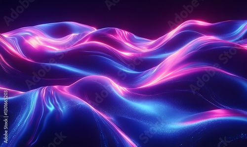 Abstract glowing wave background with pink and blue light effect