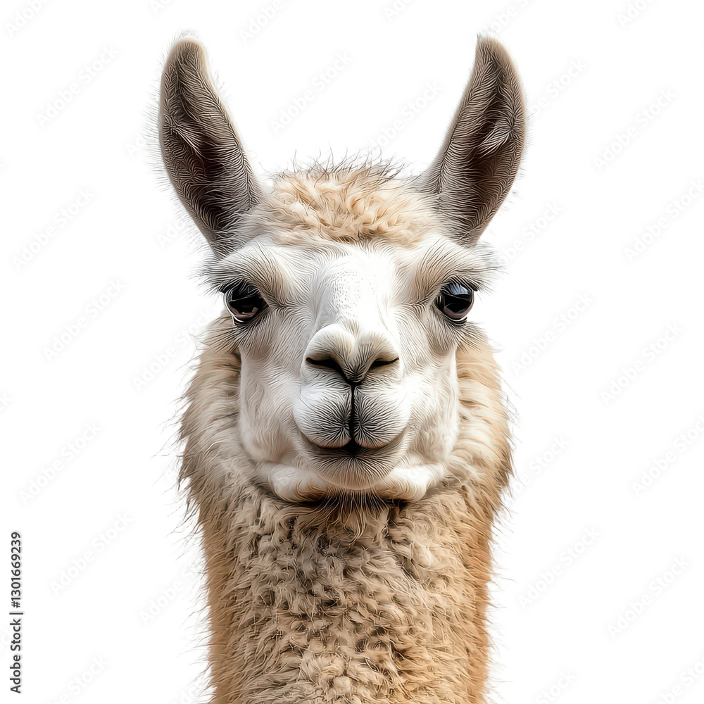 Obraz premium Llama isolated on transparent background, PNG