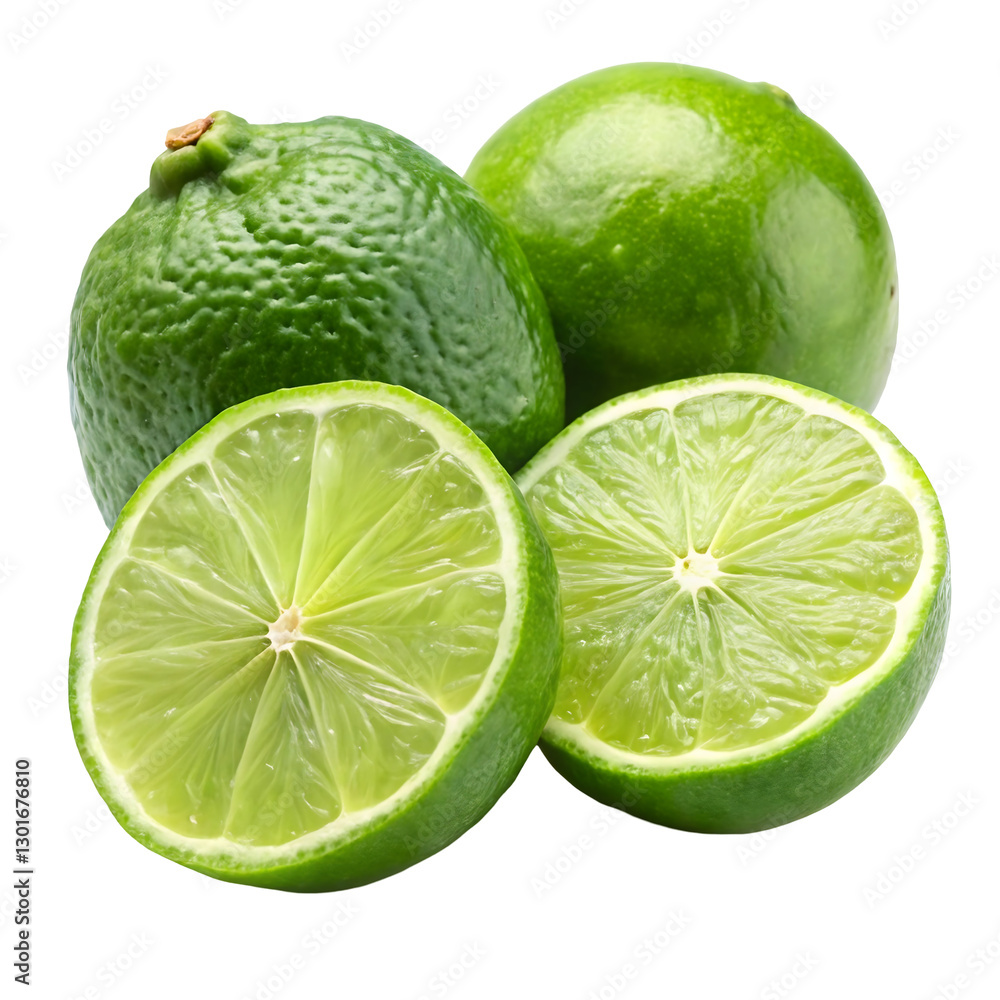 limes isolated on white background limes isolated on white background