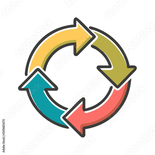 Free Download Circular arrows symbolizing sustainability and recycling, eco-friendly concept - GFXLoad