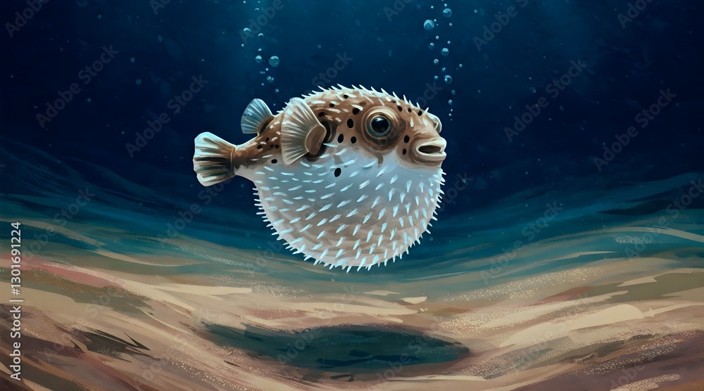 Fototapeta premium Pufferfish under the water