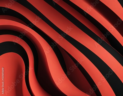 Wallpaper Mural Dynamic abstract design featuring flowing red and black stripes with a smooth texture. Torontodigital.ca