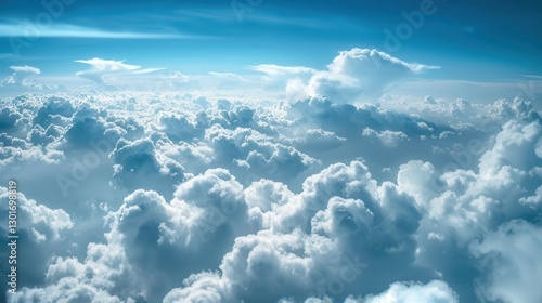 Wallpaper Mural Serene Aerial View of Bright White Clouds Offering a Peaceful and Dreamy Sky Panorama Torontodigital.ca