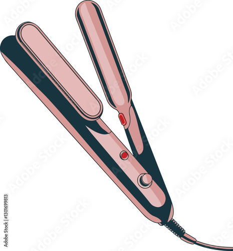 pink hair straightener stickers 