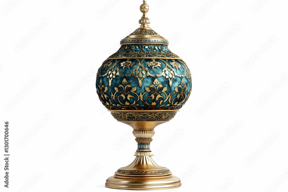 Floral Arabian lamp podium render Floral Arabian lamp podium render