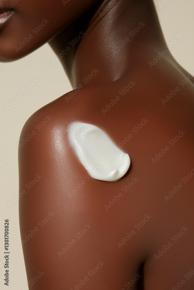 Woman applying cream to her skin
Woman applying cream to her skin