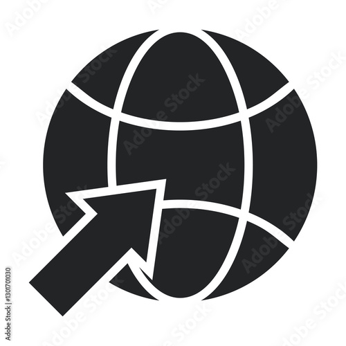 Internet Icon Glyph Style. Vector Illustration For Graphic Design