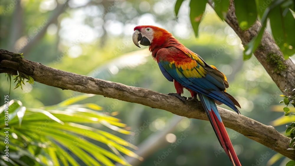 Obraz premium scarlet macaw parrot