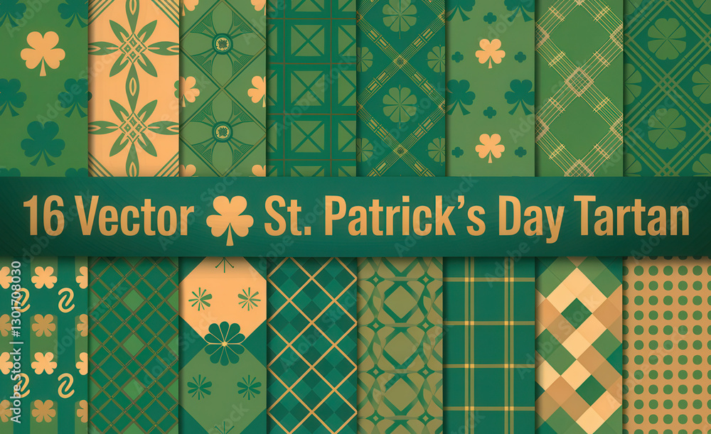 Set Tartan Seamless Pattern Background to St. Patrick's Day. Vector Illustration
Set Tartan Seamless Pattern Background to St. Patrick's Day. Vector Illustration