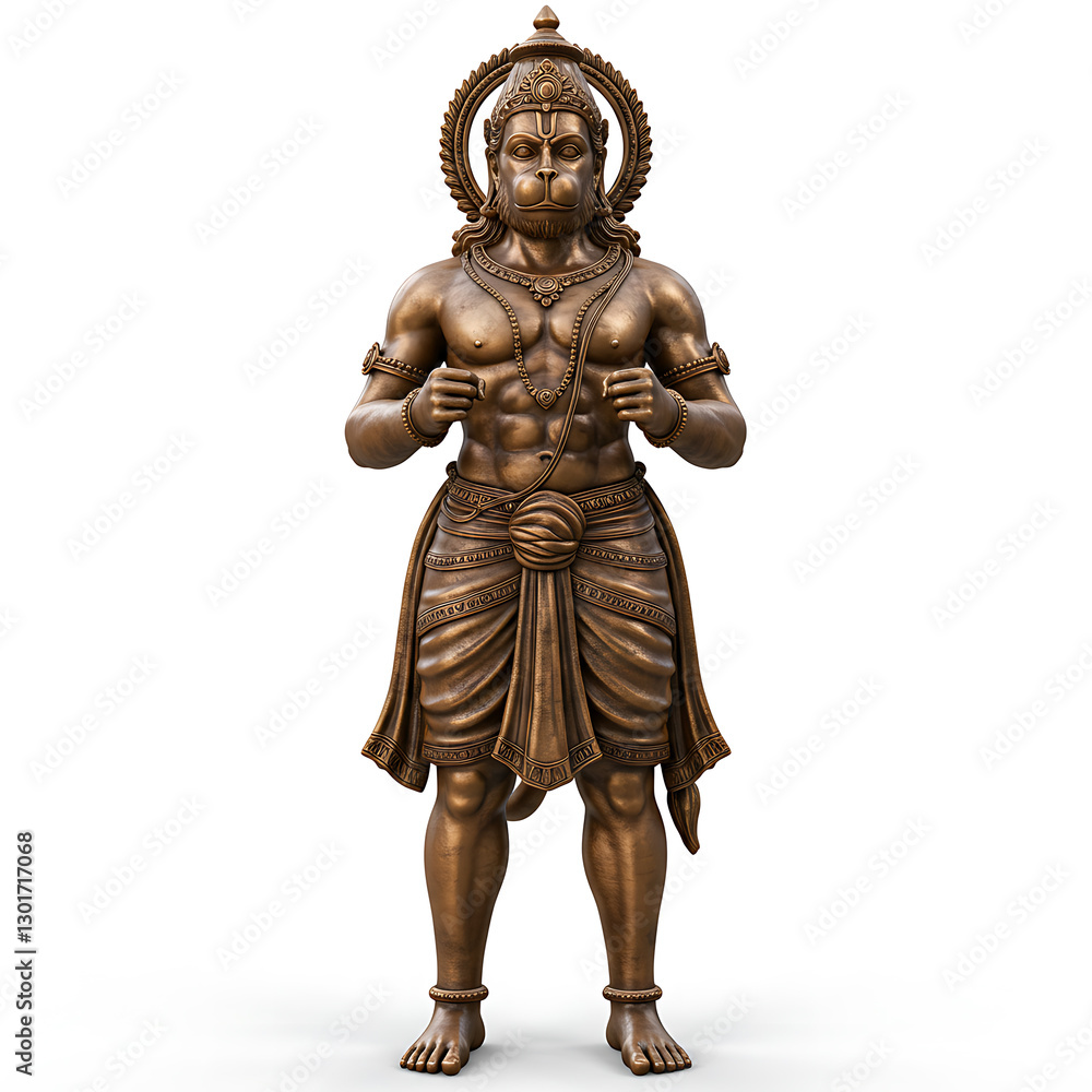 Majestic Bronze Hanuman Statue A Detailed Religious Sculpture Majestic Bronze Hanuman Statue A Detailed Religious Sculpture