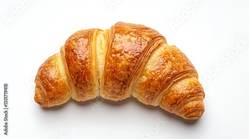 Wallpaper Mural Single croissant on white background / 白背景に置かれたクロワッサン Torontodigital.ca