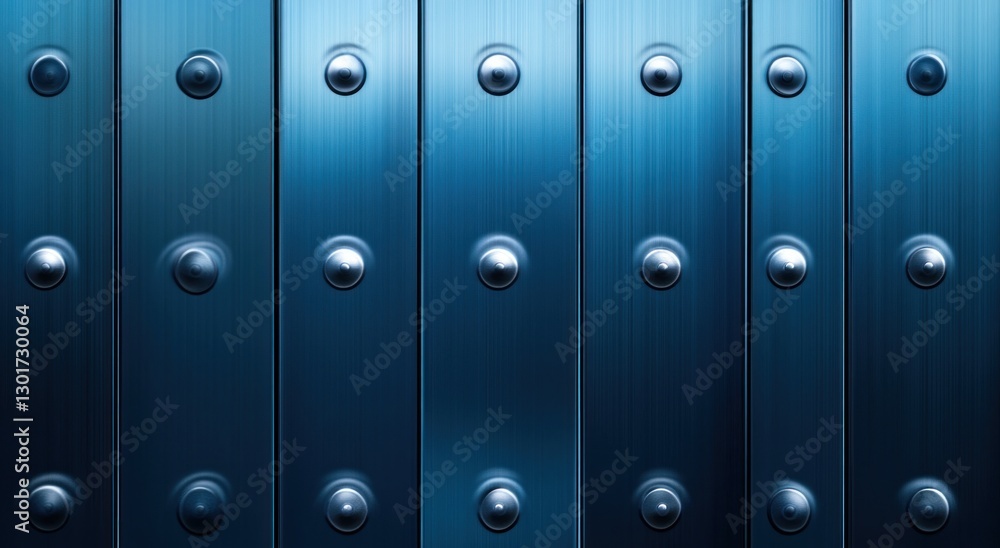Abstract metal panels with rivets, futuristic design, possible use in architecture or industrial backgrounds Abstract metal panels with rivets, futuristic design, possible use in architecture or industrial backgrounds
