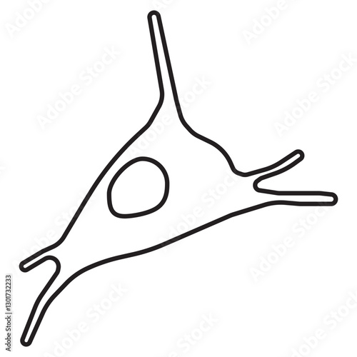 Stromal cell bone marrow line icon