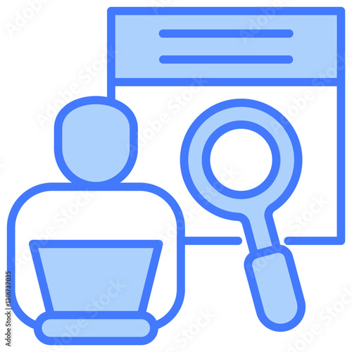 Job Search Blue Icon