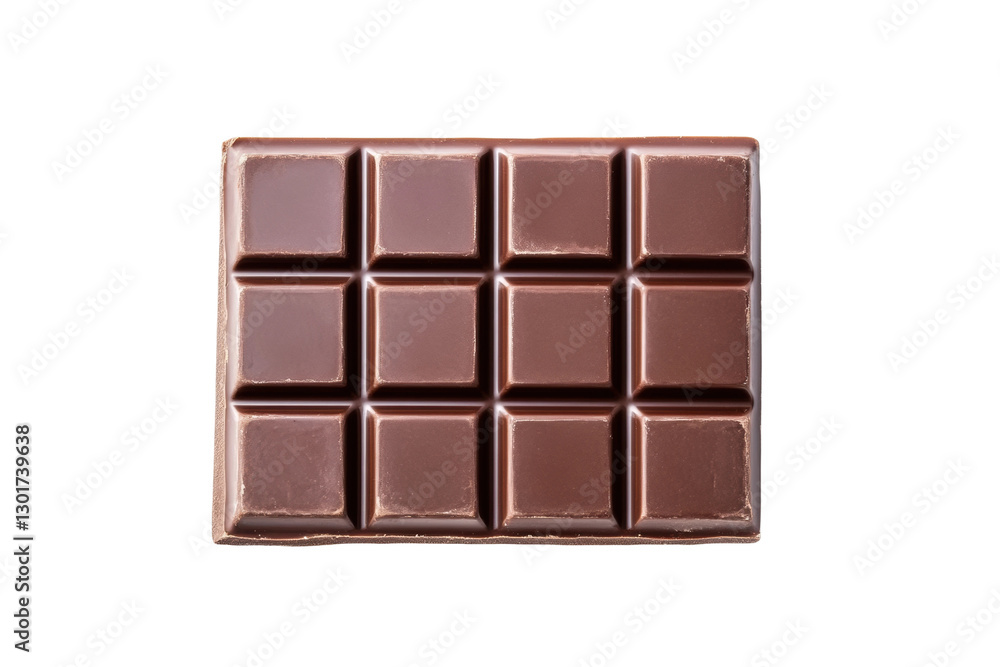 Chocolate bar with squares ready for enjoyment, cut out Chocolate bar with squares ready for enjoyment, cut out