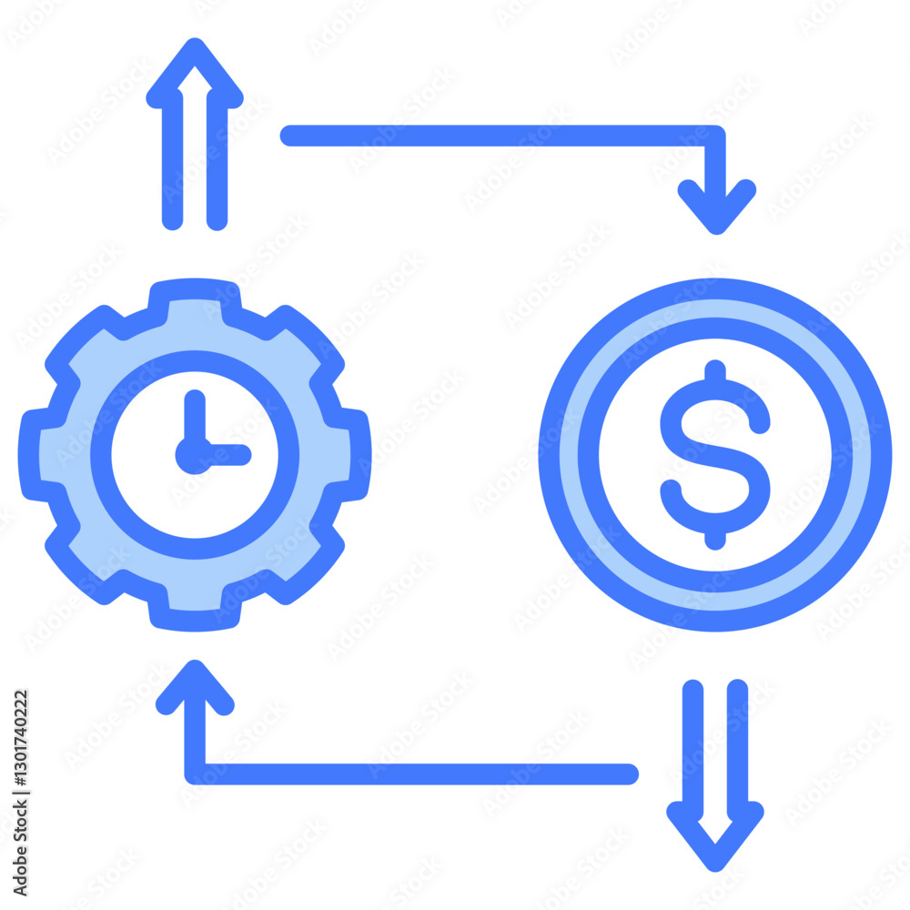 Efficiency Blue Icon Efficiency Blue Icon