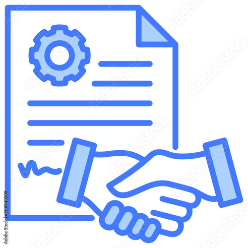 Agreement Blue Icon