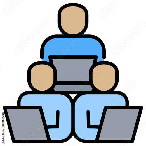 Team Lineal Color Icon