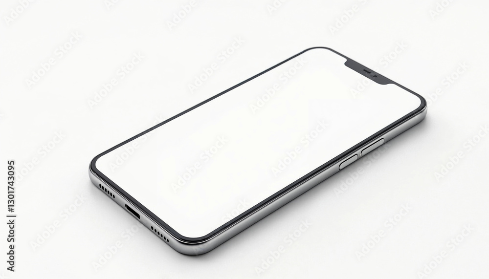 Sleek smartphone with blank screen, clean design for modern communication Sleek smartphone with blank screen, clean design for modern communication