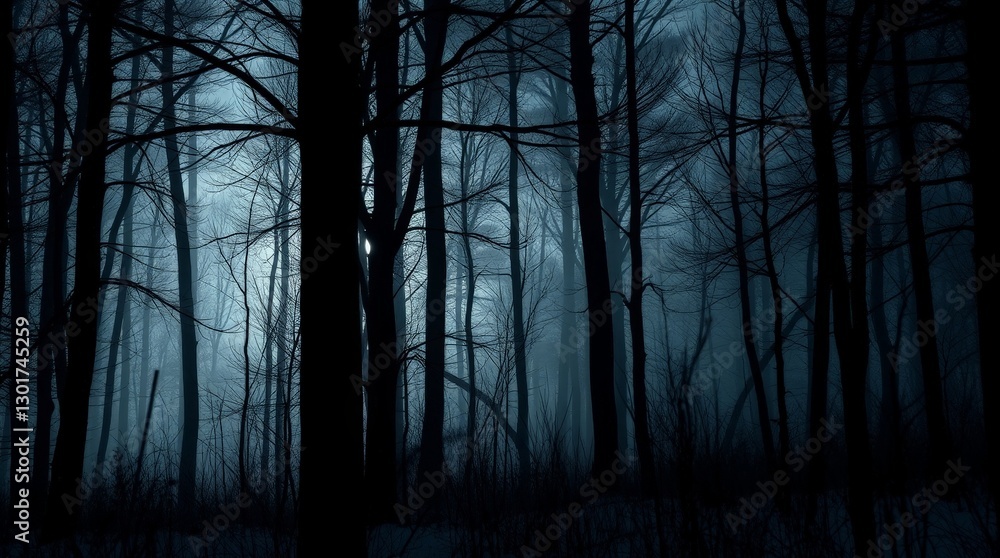 Generative AI. A foggy forest at dawn, dramatic cinematic Generative AI. A foggy forest at dawn, dramatic cinematic