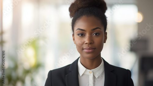professional female closeup with a warm smile 