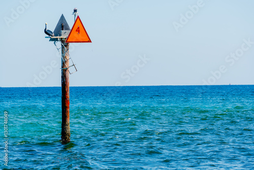 Принти на полотні channel marker in ocean