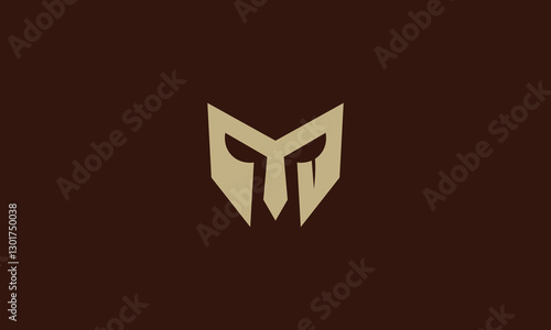 Minimalistic wounded warrior helmet logo