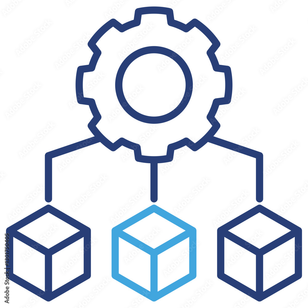 Fototapeta premium Framework Dual Tone Icon