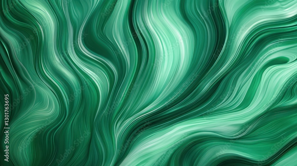 Abstract green swirls background texture design