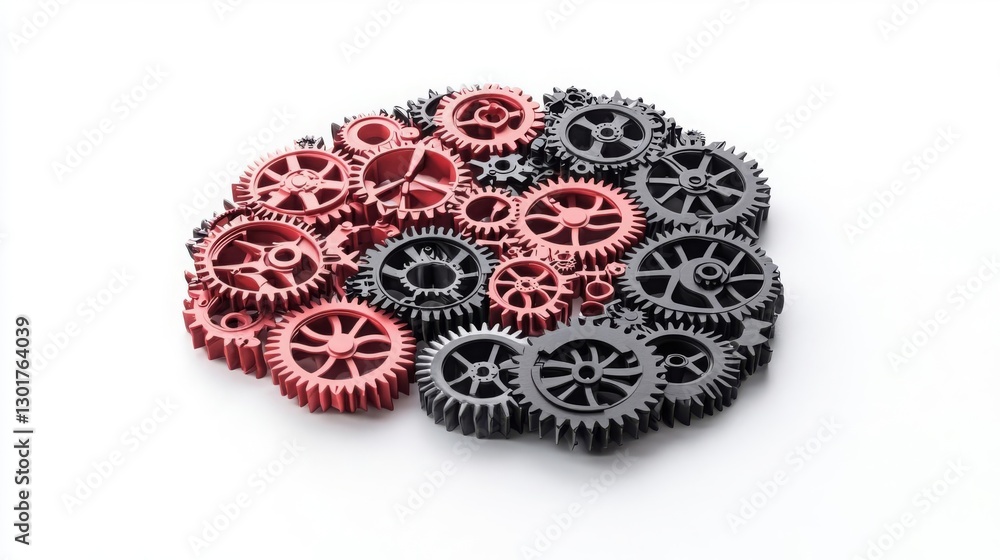 Obraz premium World Creativity and Innovation concept week Colorful gears in a creative arrangement.