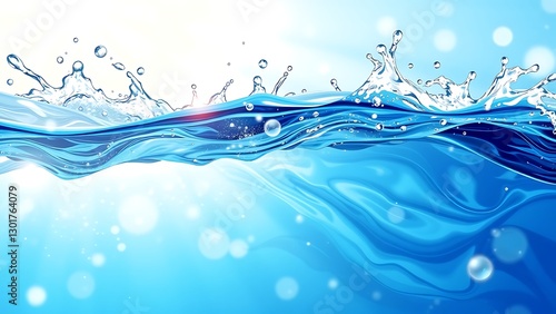 blue background with water splashing out of , creating animated effect, resolution 1920x1080, making suitable for use as wallpaper