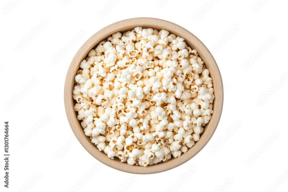 Delicious freshly popped popcorn in a bowl, cut out Delicious freshly popped popcorn in a bowl, cut out