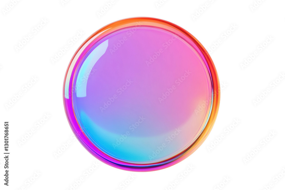 Obraz premium Colorful circular shape with a gradient effect, cut out