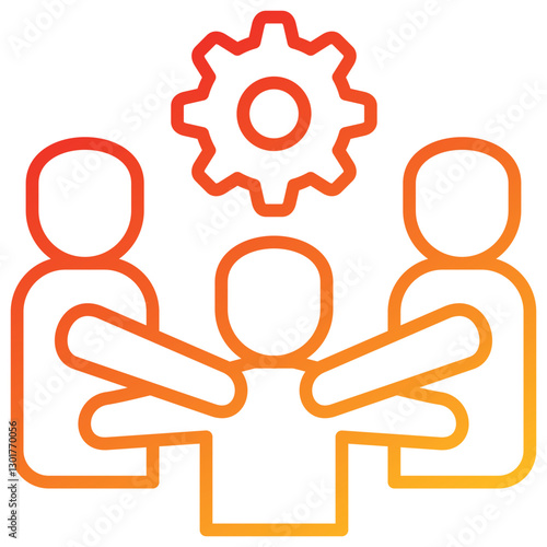Collaboration Line Gradient Icon