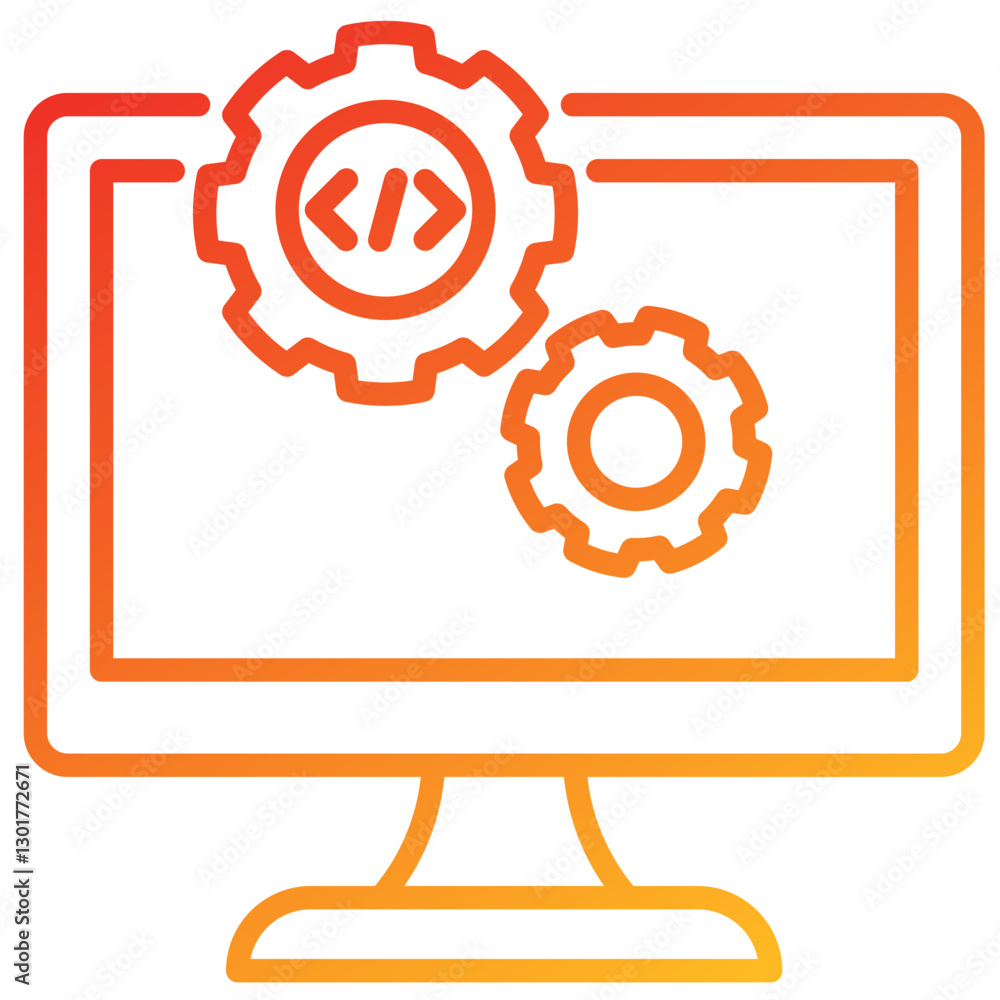 Software Development Line Gradient Icon Software Development Line Gradient Icon